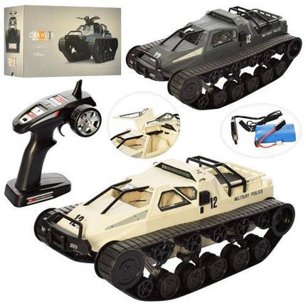 KMSG-1203 Танк р/к 2,4G, акумулятор, 35 см, 1:12, світло, USB-зарядка, 2 кольори, у коробці 38-21-19 см, фото 1