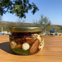 Асорті горіхи і сухофрукти  у меду акації 0,1 л (140 грам)