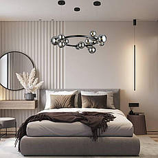 Чорна люстра «Bubbles» 80см на 15 ламп (918-LP267-15 BK+BK), фото 3