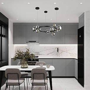 Чорна люстра «Bubbles» 80см на 15 ламп (918-LP267-15 BK+BK), фото 2