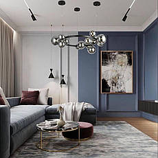 Чорна люстра «Bubbles» 80см на 15 ламп (918-LP267-15 BK+BK), фото 4