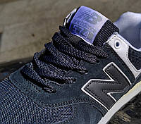 РАСПРОДАЖА! Кроссовки замшевые New Balance 574 синие 37 23.5 см