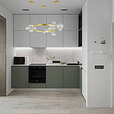 Золота 85см кругла люстра з куль на 15 ламп (918-LP267-15 GD+CL), фото 3