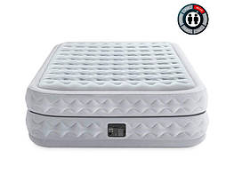 Надувне двоспальне ліжко Intex 64490 Сірий (152-203-51) з вбудованим електричним насосом, фото 4