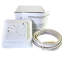 Тепла підлога гріючий мат In-Therm з термостатом, фото 4