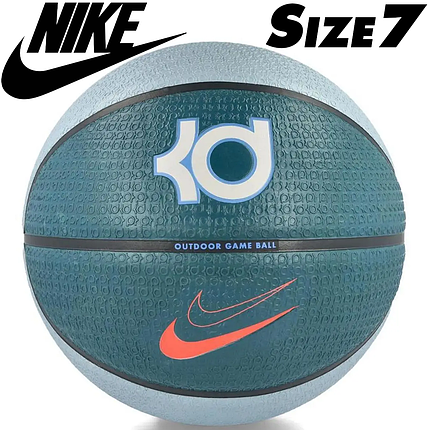 М'яч баскетбольний Nike Playground 8p 2.0 K Durant Deflated Ocean Bliss/Teal/Spruce Розмір, №7, фото 1