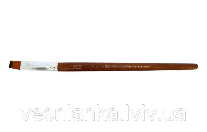 Пензлик художній Плоский №6, нейлоновий CHNS-2306 NEO, фото 1