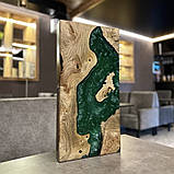 Нарди з натурального дерева та епоксидної смоли ручної роботи, фото 3