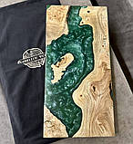 Нарди з натурального дерева та епоксидної смоли ручної роботи, фото 8