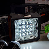 Аварійний ліхтар із радіо та Power Bank Yobolife LM-3609 із сонячною батареєю і 3 лампочкою, фото 5