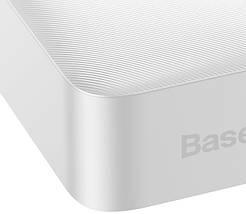 Повербанк Baseus 20000 mAh 20W Bipow, білий, швидка зарядка QC / PD, повер банк базеус, фото 3
