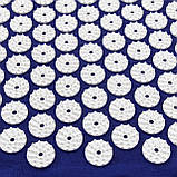 Набір для йоги 3в1 Килимок для йоги + Масажний килимок Аплікатор Кузнєцова + валик OSPORT Set 33 (n-0064) Чорно-синьо-білий, фото 6