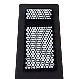 Набір для йоги 3в1 Килимок для йоги + Масажний килимок Аплікатор Кузнєцова + валик OSPORT Set 33 (n-0064) Чорно-небесний, фото 3