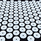 Набір для йоги 3в1 Килимок для йоги + Масажний килимок Аплікатор Кузнєцова + валик OSPORT Set 33 (n-0064) Чорно-небесний, фото 7