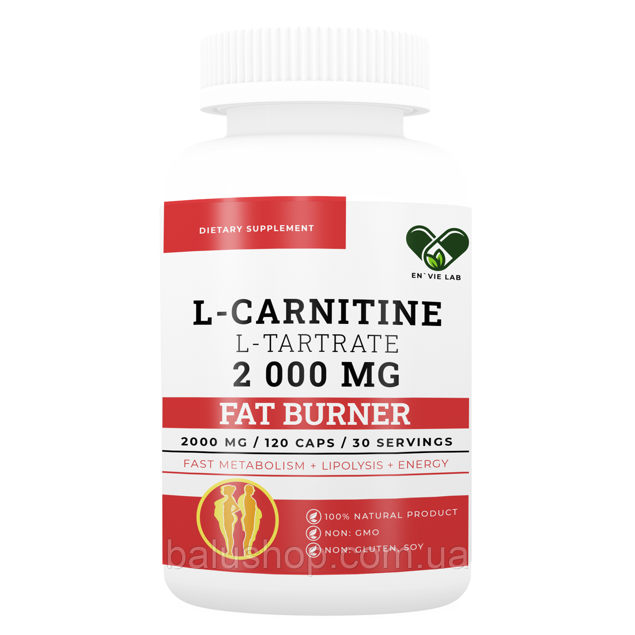 L-Carnitine PURE 2000 mg. (Л-Карнітин тартрат) жироспалювач для схуднення