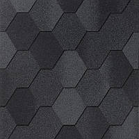 Одношарова бітумна черепиця SUPERGLASS HEX (52) DUAL BLACK