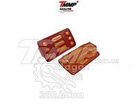 Резинки подножек водителя Delta (полиуретан-красный, металл-красный) TMMP EVO