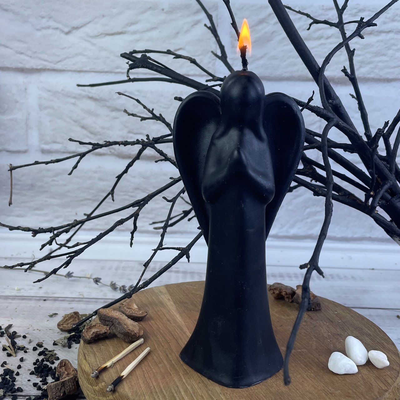 Воскова чорна свічка - Янгол, фото 1