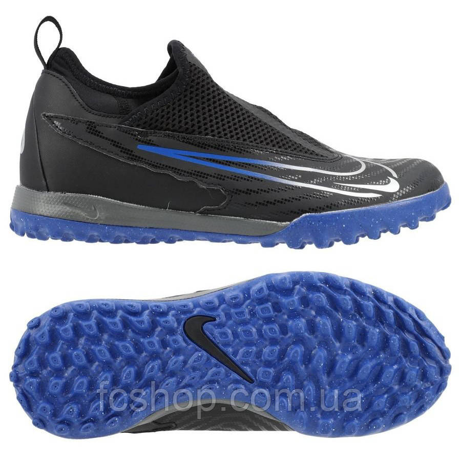 Дитячі сороконіжки Nike Phantom GX Academy DF TF Junior DD9556-040, Чорний, Розмір (EU) — 36