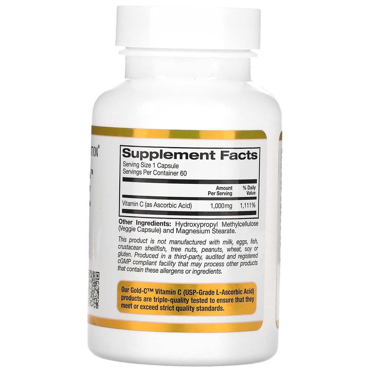 Купити California Gold Nutrition, Gold C, вітамін С, 1000 мг, 60 ...