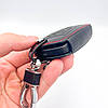 Шкіряний чохол для ключа BMW (БМВ) F01 F10 F12 F20 F22 F25 F26 F30 F32 F34 на 3 кнопки з карабіном, фото 11