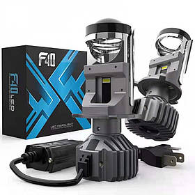 Лампа LED H4 Лінзи D40 мм 70W/16000LM/6000K 7035+7535 Module 9-30V Canbus F40