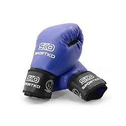 Боксерські рукавиці SPORTKO арт. ПД1-12-OZ  (унцій)синій