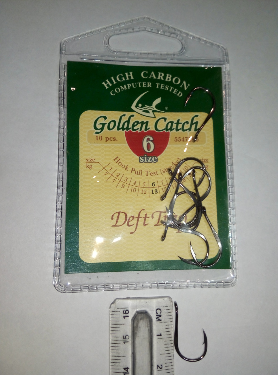 Гачки для риболовлі Golden Catch Deft Trap №6