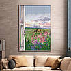 Набір для вишивання за нанесеною на канву схемою "Flowers and Horses in the Windo". AIDA 14CT printed 32*44 см, фото 11