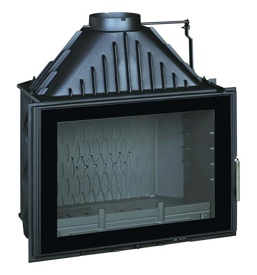 Розкішна камінна топка з оздобленням INVICTA 800 GRANDE ANGLE Deco з шибером - 14 кВт, фото 1