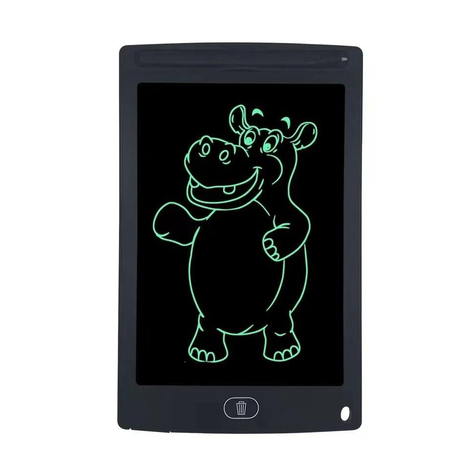 Электронная LCD доска для рисования со стилусом в комплекте, 8.5 дюймов Черная - фото 1 - id-p1979118819