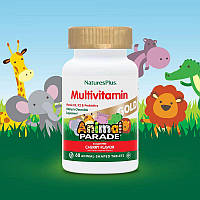 NaturesPlus Source of Life Animal Parade Gold добавка для детей с мультивитаминами и микроэлементами. 60 т.