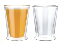 Набор стеклянных стаканов Edenberg с двойными стенками, термостойкие, 2 шт 250 мл EB-19514