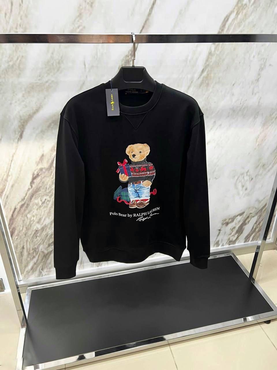 Чоловіча кофта світшот Polo Bear by Ralph Lauren D11460 чорна XL