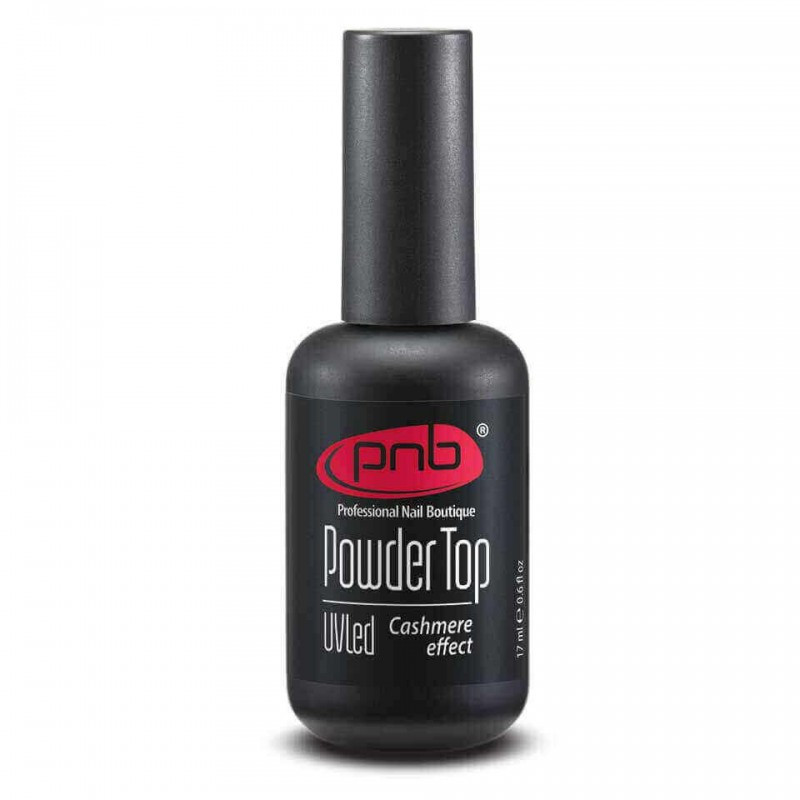 Топ-пудра для гель-лаку з ефектом кашеміру PNB Powder Top Cashmere Effect, 17 мл