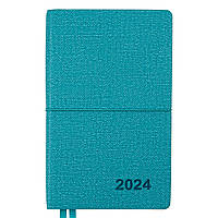 Ежеденевник 12x20см Leo Planner датированный 2024 Glory бирюзовый