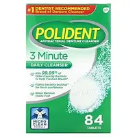 Polident, Антибактериальное средство для очищения зубных протезов, 84 таблетки Днепр
