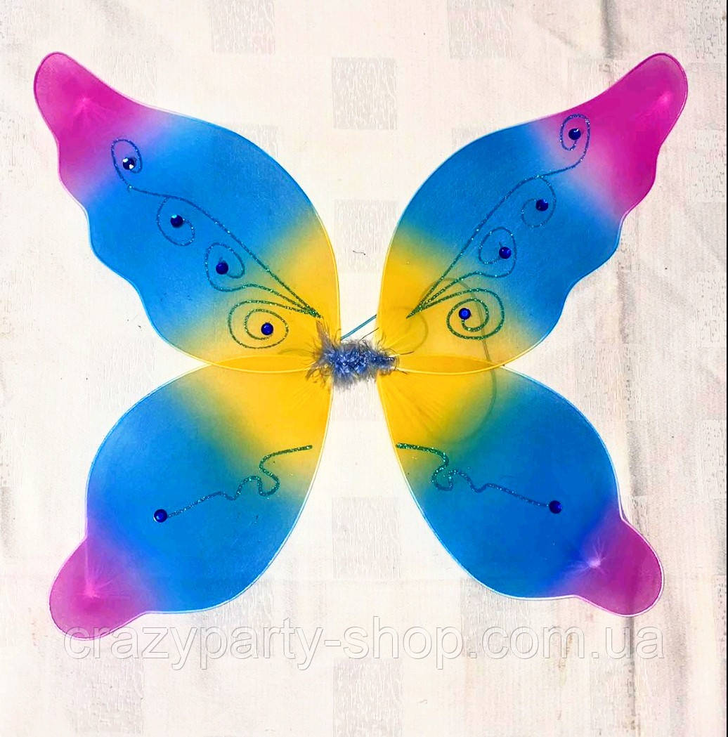 Карнавальний костюм Крила для костюма феї, метелика 54х50 см, фото 1