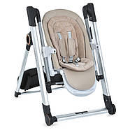 Дитячий стільчик для годування гойдалка 2в1 El Camino ME 1102 DEBUT Elegant Beige від народження до 3 років, фото 5