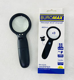 Лупа d 60 мм з підсвічуванням У коробці ВМ4309 Buromax