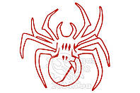 Наклейка декор SPIDER (13х13см) (#6883)