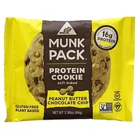 Munk Pack, Протеиновое печенье с арахисовой пастой и шоколадной крошкой, 84 г (2,96 унции) Днепр