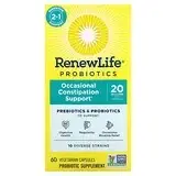 Renew Life, Пробиотики, поддержка при эпизодических запорах, 20 млрд КОЕ, 60 вегетарианских капсул Днепр