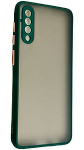 TPU чохол накладка Matte Color Case для Samsung Galaxy A50 темно-зелений