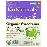 NuNaturals, Органический подсластитель, стевия и архат, 35 пакетиков Днепр