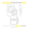 Керована світлодіодна люстра Luminaria TRIPLEX SQUARE 124W S з пультом ДУ 600/600 WHITE/WHITE 220V IP44, фото 8