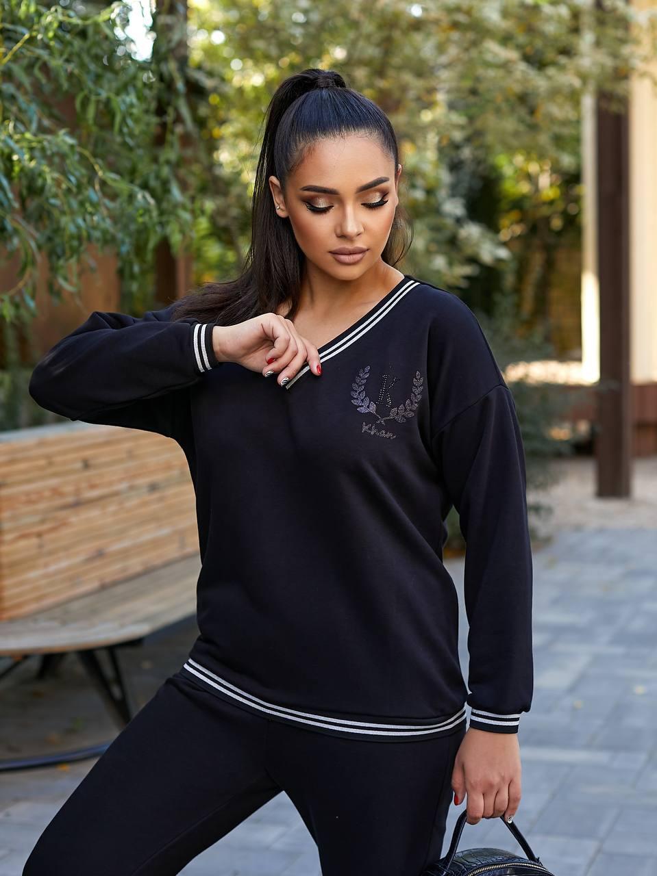 Спортивний костюм, арт 497 чорний, фото 1