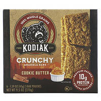 Kodiak Cakes, Хрустящие батончики из мюсли, масло для печенья, 6 пакетиков по 45 г (1,59 унции) в Украине