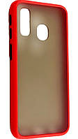 TPU чехол накладка Matte Color Case для Samsung Galaxy A40 красный