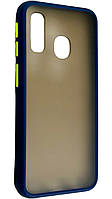 TPU чехол накладка Matte Color Case для Samsung Galaxy A40 синий